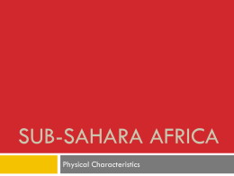 Sub-Sahara AFrica - Cornerstone Christian School