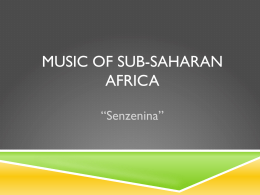 Music of Sub-saharan africa