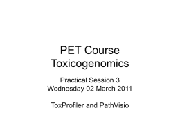 PET Course Toxicogenomics