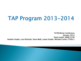 TAP Program 2010-2011