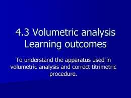 Volumetric analysis