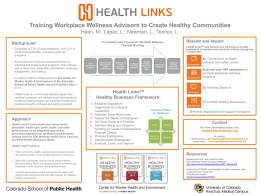 Health Links ColoradoTM Engaging Colorado Communities to