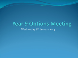 Year 9 Options talk