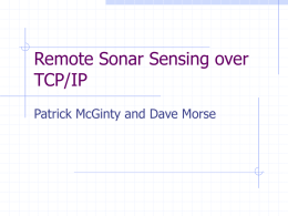 Remote Sonar Sensing over TCP/IP