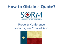 SORM Property Conference Protecting the State of Texas