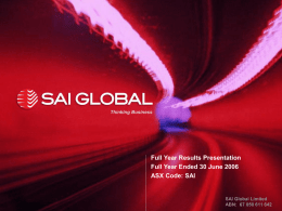 Inset SAI Global logo & The better business people tag