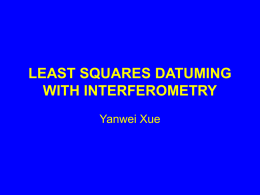 LEAST SQUARES DATUMING WITH INTERFEROMETRY