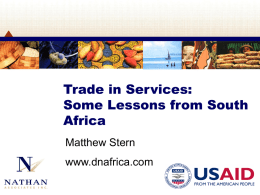 The General Agreement on Trade in Services (GATS)