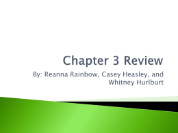 Chapter 3 Review - Hudson Falls Middle School