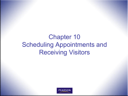 Chapter 9 Customer Service, Scheduling, Appointment, and
