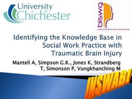 Social Work Practice with Traumatic Brain Injury: The