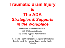 Maryland Traumatic Brain Injury Post Demonstration Project