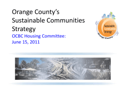 Orange County’s Sustainable Communties Strategy
