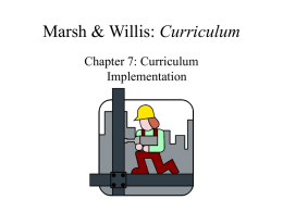 Marsh & Willis: Curriculum