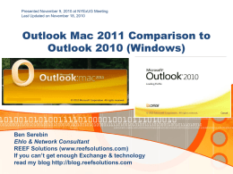 Requirements for Outlook Mac 2011 (Exchange Server)