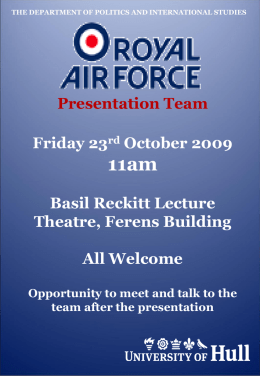 Presentation Team Friday 23rd October 2009 11am Basil