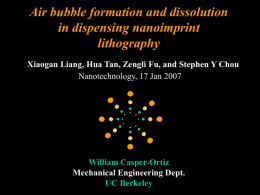 Air bubble formation and dissolution in dispensing