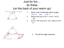 3.5 – Triangle Sum Theorem