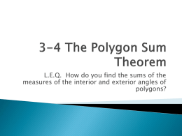 3-4 The Polygon Sum Theorem