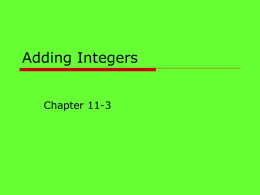 Modeling Integers