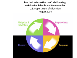 Practical Information on Crisis Planning: A Guide for