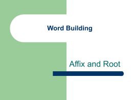 Affix and Root