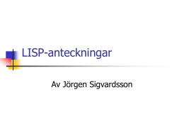 LISP – Del 1
