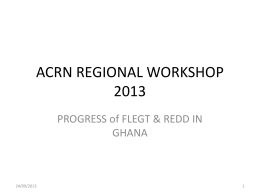 ACRN REGIONAL WORKSHOP 2013
