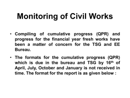 Monitoring of Civil Works