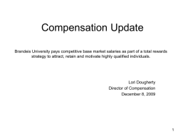 Compensation Update - Brandeis University