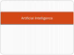 CS3014: Artificial Intelligence INTRODUCTION TO ARTIFICIAL