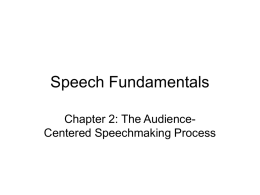 Speech Fundamentals - Matthew T. Jones Homepage