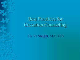 Best Practices for Cessation Counseling