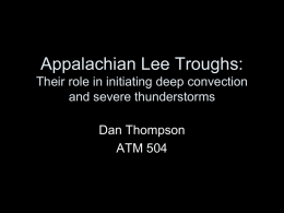 Appalachian lee troughs, deep convection and severe