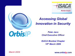 OrbisIP - ISACA Mumbai Chapter
