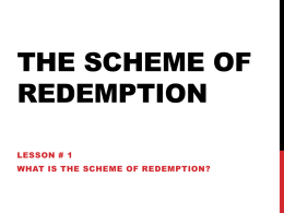 The Scheme Of Redemption - Navarre Church of Christ