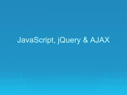 JavaScript & jQuery - Universitas Bunda Mulia