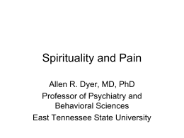 Spirituality and Pain