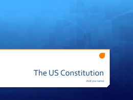 The US Constitution - Wasatch School District