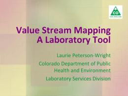 Value Stream Mapping - Rocky Mountain Water Quality