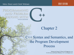 Programming and Problem Solving with C++, 2/e