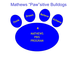 Mathews “Paw”sitive Pledge
