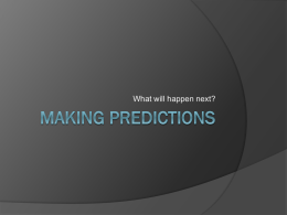 Making Predictions