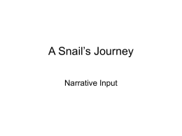 A Snail’s Journey