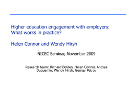 Employer Engagement with Higher Education