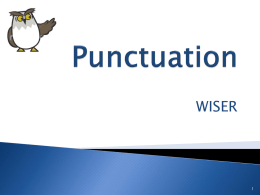 Punctuation - University of Central Lancashire