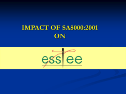 IMPACT OF SA8000:2001
