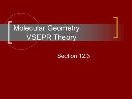 Molecular Geometry VSEPR Theory