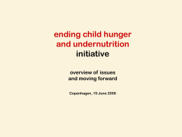 ending child hunger and undernutrition initiative