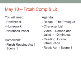 May 10 – Frosh Comp & Lit - Mr. Murphy's Classroom Blog